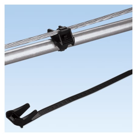 Panduit Cable Tie, 7 in L, 1/4 in Max Bundle Dia., Black, Polypropylene, 75 lb Strength, 100 PK AST15-5-C100